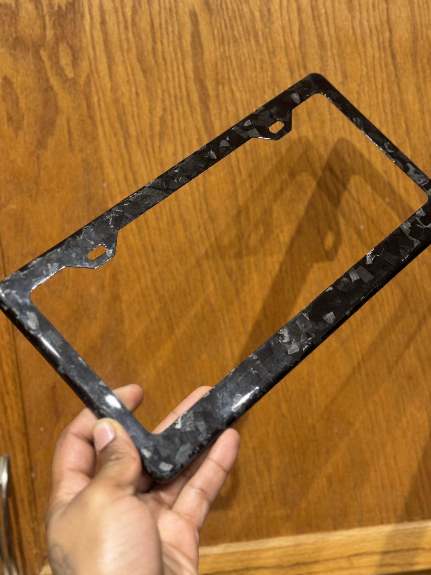 Forged Carbon License Plate Frame