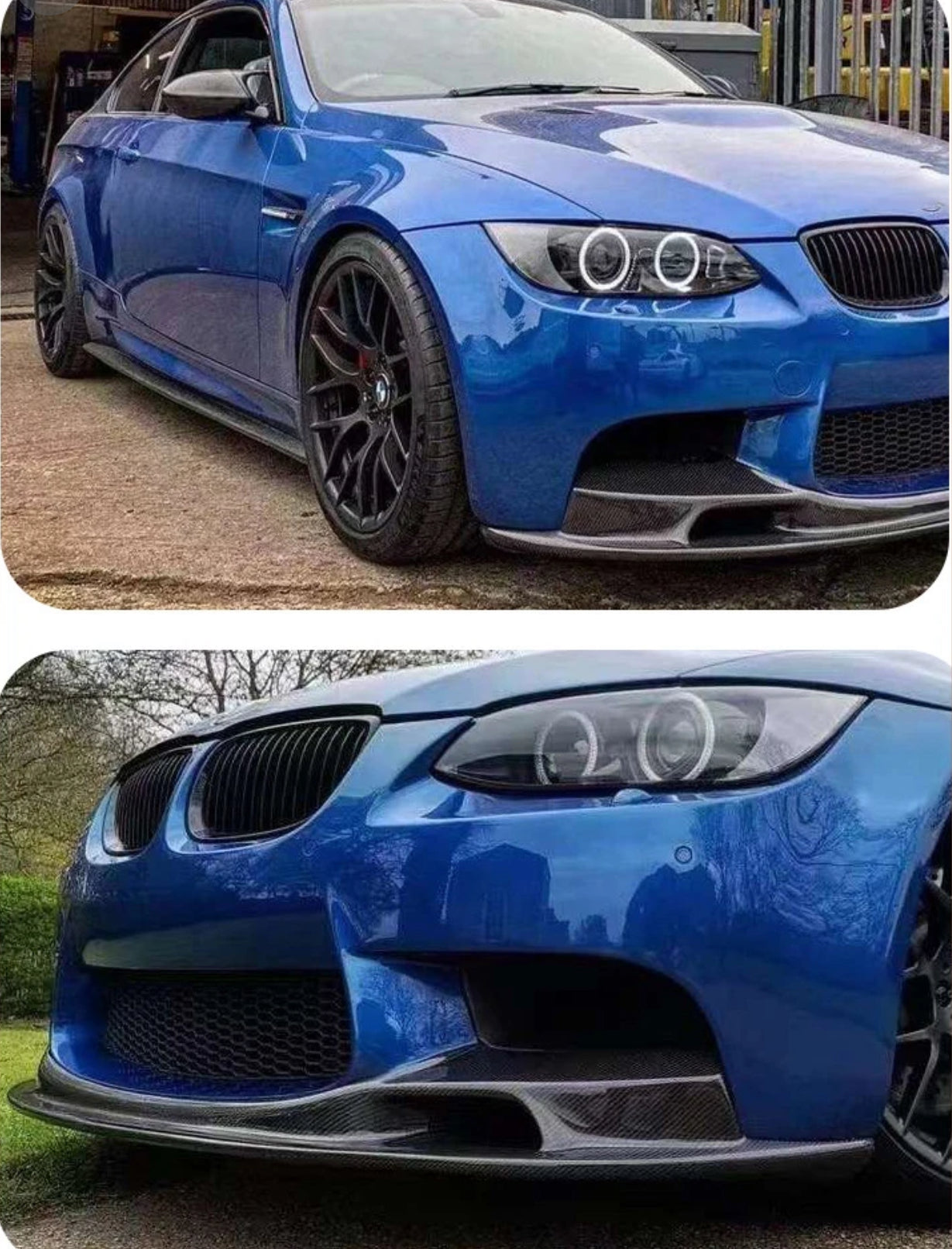 E9X M3 GT4 Full CarbonFiber Front Lip With Under tray